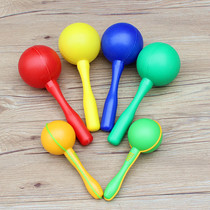 Large plastic round head sand hammer kindergarten early education teaching aids children toys sand ball baby Orff percussion instruments