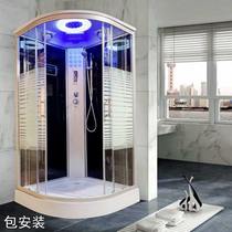 Package installation overall shower room bathroom steam glass arc fan-shaped household integrated enclosed bath room
