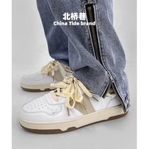 North Bridge Alley Lovers High Help Board Shoes Small Crowd Original Day Ensemble Small White Shoes Men And Women Autumn Winter Leisure Retro Dadage Shoes