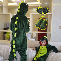 Dinosaur clothes pajamas children Winter home clothes boys jumpsuits baby animals cartoon female children flannel