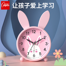 Kangba small alarm clock students use electronic time clock cartoon children get up artifact silent bedside night light alarm