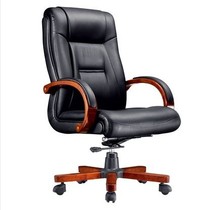 New product Solid wood armrest boss chair cowhide can lie down multi-function happy manager office chair Lift big chair