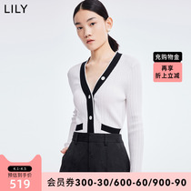 (Zhou Yutong Tongxiong) LILY2022 Xias new womens dress temperament style advanced sensation Knitted Cardigan