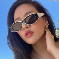 European and American Oval personality sunglasses female Net fashion trend personality street shot small frame retro sunglasses trendy man