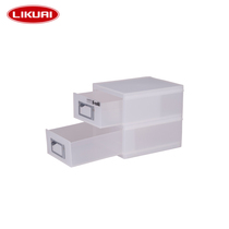 Likai Japan imported A4 double storage drawer small jewelry storage finishing box Office stationery classification storage box