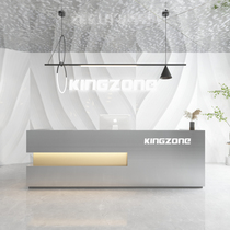 Custom stainless steel company beauty salon front desk Reception desk Clothing store barber shop Light luxury commercial bar counter cashier