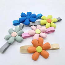 Nordic curtains with light luxury creative flowers tied with curtain buckle cute decorative accessories in