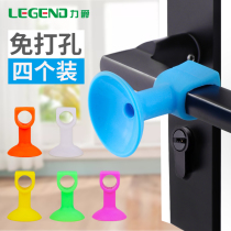 Door suction silicone-free new bathroom door rear handle anti-collision pad plastic rubber toilet door touch door device