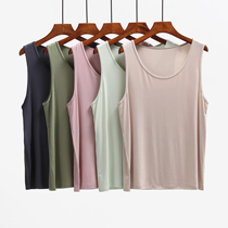 Modal mens home vest summer tide round neck loose casual Korean version sleeveless breathable undershirt thin section can shoulder