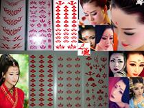 Lanxi red stickers forehead Tien forehead stickers Eyebrow stickers Waterproof and sweatproof art photo decal stickers Large price 2 yuan