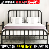 Nordic Iron Bed Double Bed Small Family Single Iron Bed Modern Simple Iron Frame Bed European Princess Bed