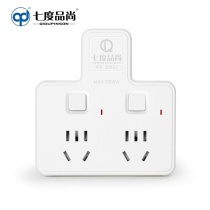 Seven-degree pin Shang lightning protection socket one-turn multi-plug board wireless with usb socket plug-row character converter with switch