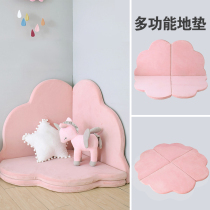 Nordic ins petal sponge crawler padded padded multifunctional foldable non-slip Bedway childrens toy guardrail