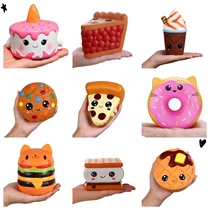 Simulated pizza fragrance soft slow rebound squishy decoration fake model Cake play home decompression toys