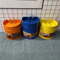Oil drum industrial air wash basin childrens sink cartoon kindergarten color sink iron art retro washbasin