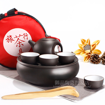 Portable Purple Sand Kung Fu travel tea set set Full set of ceramic outdoor car travel small tea tray teapot