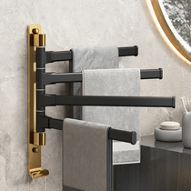 Bathroom towel rack toilet wall-mounted swivel towel hanging pole toilet hanging towel rack son multipole containing light lavish