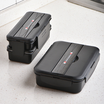 Japan ASVEL bento box Japanese office worker fitness meal box fat reduction meal split microwave double lunch box