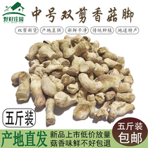 Commercial double cut mushrooms foot winter mushrooms legs dry goods 2 cm new goods to be shipped straight to five catty mushrooms head root