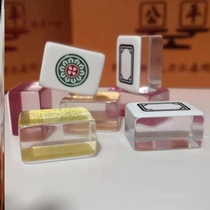 Acrylic transparent crystal mahjong anti-cheating 28 bullfighting tube hand mahjong waterproof Crystal through cattle Pai nine