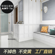 White skirting tile modern minimalist floor line strip frame living room imitation marble foot threshold door Stone