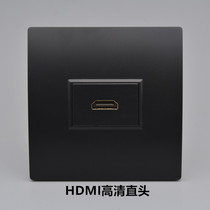 Black Type 86 panel 2 0HDMI HD straight head socket network HDMI mother to mother docking direct panel