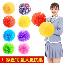 Cheerleading exercises flower balls hands dance cheerleaders hands dance performances rainbows colorful balls