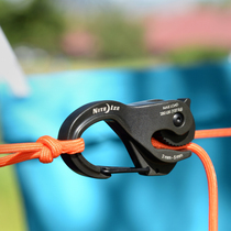 American Naai NiteIze Cast Aluminum Carter Lanyard Hook Self-locking Bundling Rope Hook Rope Hook Tamper Outdoor