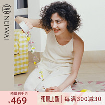 NEWAI INSIDE AND OUTSIDE LADY LONG SUEDE COTTON PICK HOLES HARNESS CONJOINED PANTS HOME CONSERVED HOLLOWED-OUT STRIPES EVERYDAY HOME CASUAL