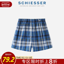 SCHIESSER Shuya 21 new mens cotton woven plaid home shorts Aro pants 19142X
