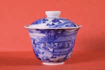 Yu Yin Kiln Yu Guowang made the blue and white Lanting Yajitu (Hua Yixuan)