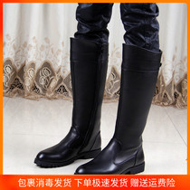 Fashion Riding Boots Trendy Men Boots High Cylinder Long Boots High Silo Leather Boots School Parade Boots High Help Boots Martin boots