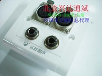 Lequn Yongshen Audio 86 Panel Double Callon Female Big Two Core 6 35 Not Plastic Audio and Video Wall Panel