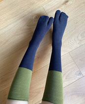 Exceptional 12 one-hand sunshine series Cotton color matching stitching stockings