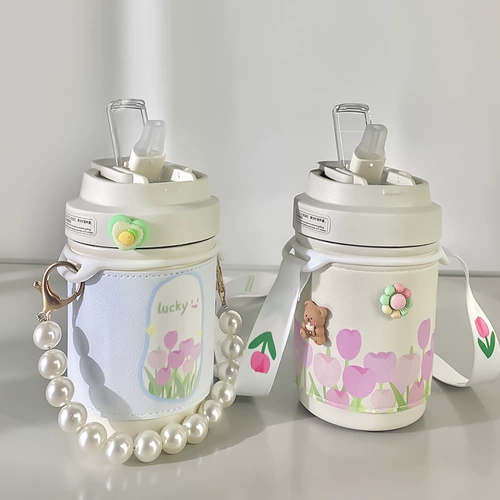 Трубочка, милый портативный высококачественный стакан со стаканом, популярно в интернете