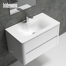 hidenana semi-embedded washbasin integrated curved basin Nordic toilet artificial stone wash basin