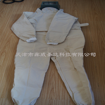 Labor protection protective clothing sandblaster conjoined sandblasting clothing paint hat sandsuit sandblasting hat