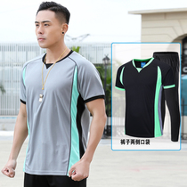 Basketball referee suit mens summer short sleeve quick-drying referee clothes custom printed referee suit referee pants women