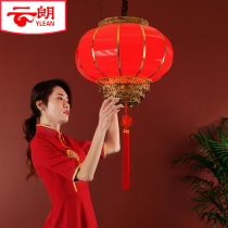 2022 new red fu character round lantern balcony light outdoor advertisement waterproof large doorway festive hanging decoration hanging lamp