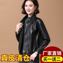 Spring and Autumn 2021 latest Haining leather leather women short Korean fashion loose motorcycle leather jacket jacket