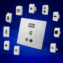86 wall type HDMI HD socket Computer network module VGA audio and video panel Canon microphone socket