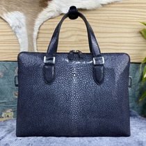 Devil Fish Leather Men Bag Handbag Handbag Genuine Leather Briefcase Business Single Shoulder Bag Pearl Fish Leather Casual Satchel Bag