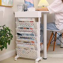 Home Bookshelves Plotbook Magazines Containing small cart shelves Living room Plastic floor with wheels Classroom storage racks
