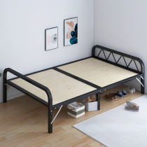 Fold-up single double lunch 1m1 2 m home rental economy cot simple iron hard bed