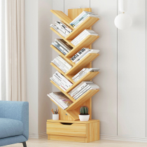 Bookshelf shelf simple modern multifunctional tree-shaped living room study storage cabinet simple landing bookcase