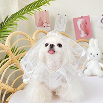 Pet Wedding Veil Dog dress Hairpin Teddy Dog Bomei Schnauzer Marzis Cat Hair Accessory