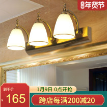 European LED mirror front lamp bathroom American simple creative dressing table lamp cosmetic mirror lamp wall lamp wall lamp without punching