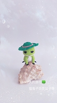 Crochet pendant wool doll travel frog handmade diy electronic illustration