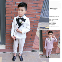 Childrens spring and autumn small suit suit suit 2021 New handsome boys British suit casual boy plaid dress