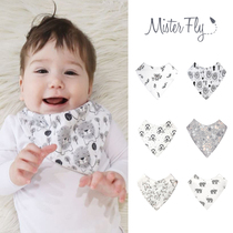 Nordic fairytale wind Australia MisterFly Triangle Towel Baby Spit Towel Baby Apron pure cotton surrounding mouth